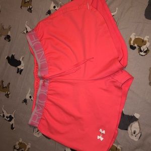 bright pink under armour shorts